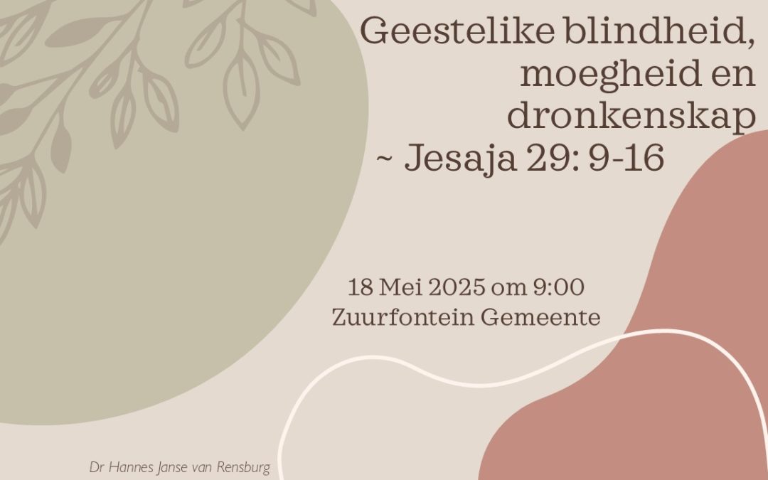 NAGMAAL MEI 2025 ~ Efesiërs 1: 15-23, 1983