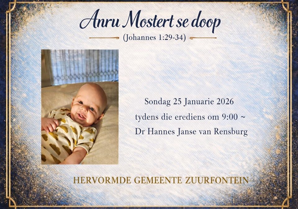 Anru Mostert se doop