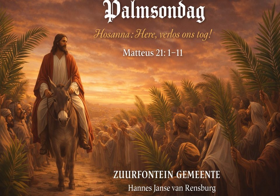 Hosanna: Here, red ons tog! ~ Matteus 21: 1-11