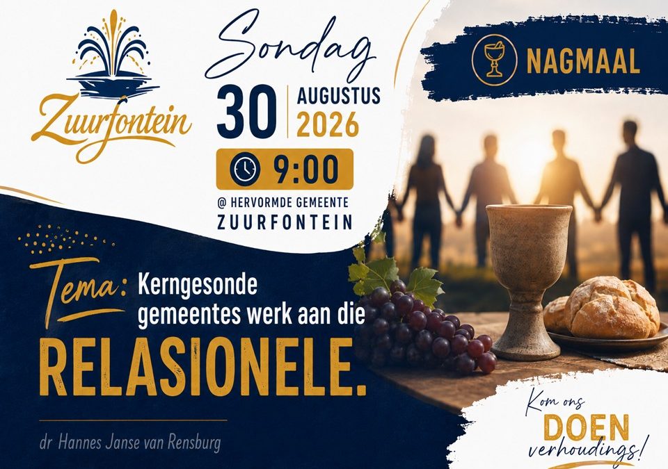 NAGMAAL: Kerngesonde gemeentes werk aan verhoudings